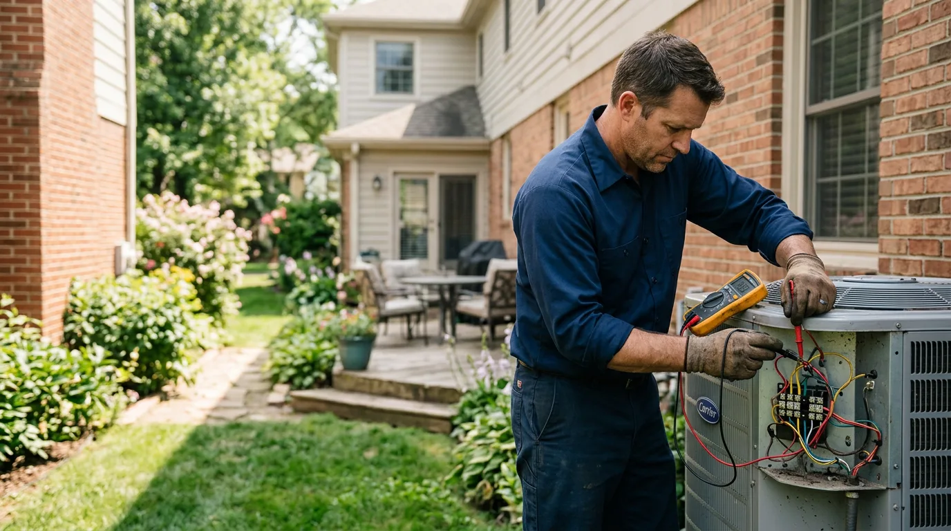 HVAC technician working near Wall, TX